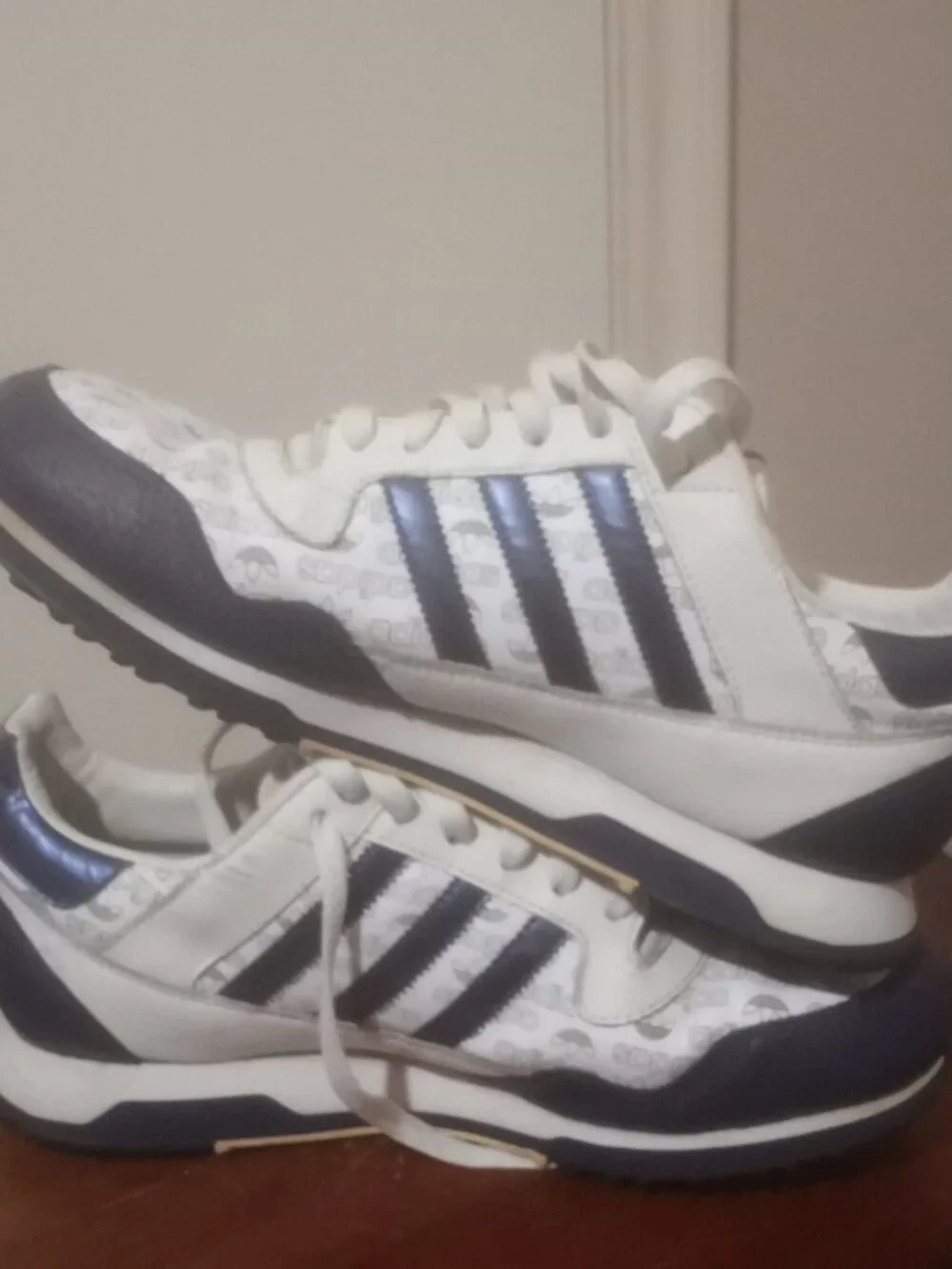 RARE Sz 8 - Adidas ZXZ LEA MNG Trefoil Spell-Out Men's Shoes 548074 2004